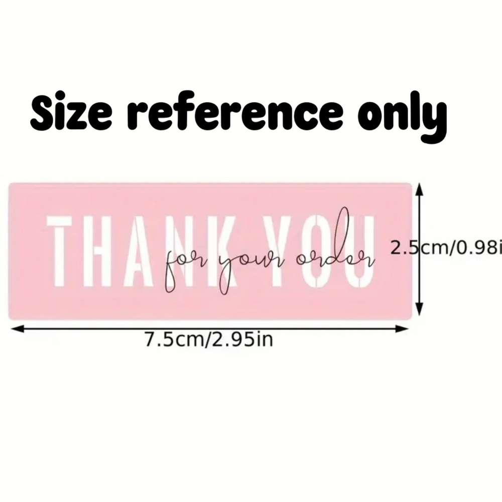 Thank You Label Roll - White and Pink, NEW - Picture 4 of 4